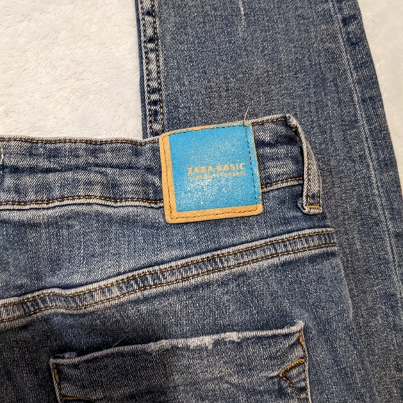 Zara Basic Z1975 Raw Hem Skinny Jeans Women's 6 - Picture 3 of 9
